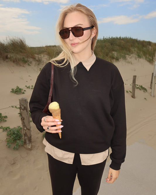 OVERSIZED BOXY SWEATSHIRT PITCH BLACK